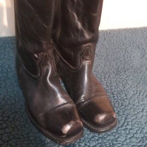 Square Toe Boot 9.5D Black Brand Unknown